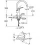 Bateria kuchenna stojąca chrom 33202003 Grohe Eurosmart zdj.2