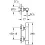 Bateria prysznicowa ścienna termostatyczna starlight chrome 34765000 Grohe Grohtherm 800 Cosmopolitan zdj.2