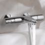 Bateria wannowo-prysznicowa ścienna z termostatem chrom 34227002 Grohe Precision zdj.6