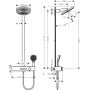 Zestaw prysznicowy ścienny termostatyczny z deszczownicą chrom 24241000 Hansgrohe Pulsify zdj.2