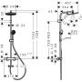 Zestaw wannowo-prysznicowy ścienny termostatyczny z deszczownicą czarny 28083670 Hansgrohe Activera S zdj.2