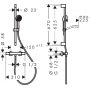 Zestaw prysznicowy ścienny termostatyczny chrom 28876000 Hansgrohe Activera Select S zdj.2