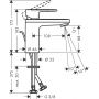 Bateria umywalkowa stojąca chrom 71571000 Hansgrohe Vernis Blend zdj.2