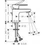 Bateria umywalkowa stojąca chrom 71584000 Hansgrohe Vernis Blend zdj.2