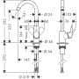 Bateria kuchenna stojąca chrom 71861000 Hansgrohe Logis M31 zdj.2