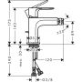 Bateria bidetowa stojąca chrom 72211000 Hansgrohe Rebris E zdj.2
