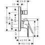 Bateria wannowo-prysznicowa podtynkowa chrom 72467000 Hansgrohe Rebris S zdj.2