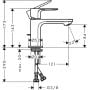 Bateria umywalkowa stojąca chrom 72550000 Hansgrohe Rebris E zdj.2