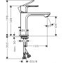Bateria umywalkowa stojąca chrom 72551000 Hansgrohe Rebris E zdj.2