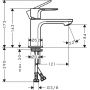 Bateria umywalkowa stojąca chrom 72554000 Hansgrohe Rebris E zdj.2