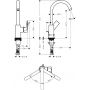 Bateria umywalkowa stojąca chrom 72576000 Hansgrohe Rebris E zdj.2