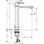 Bateria umywalkowa stojąca czarna 72581670 Hansgrohe Rebris E zdj.2