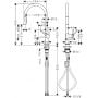 Bateria kuchenna stojąca 72800800 Hansgrohe Talis S zdj.2