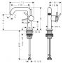 Bateria umywalkowa stojąca czarna 73322670 Hansgrohe Tecturis S zdj.2