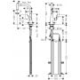 Bateria kuchenna stojąca stal 73800800 Hansgrohe Metris M71 zdj.2