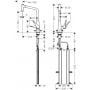 Bateria kuchenna stojąca chrom 73801000 Hansgrohe Metris M71 zdj.2