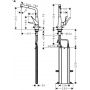 Bateria kuchenna stojąca chrom 73812000 Hansgrohe Metris M71 zdj.2
