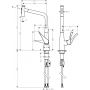 Bateria kuchenna stojąca chrom 73820000 Hansgrohe Metris Select M71 zdj.2