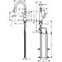 Bateria kuchenna stojąca stal 73851800 Hansgrohe Talis M51 zdj.2