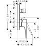 Bateria wannowo-prysznicowa podtynkowa chrom 74546000 Hansgrohe Metropol zdj.2