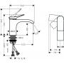 Bateria umywalkowa stojąca chrom 75015000 Hansgrohe Vivenis zdj.2