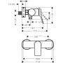 Bateria prysznicowa ścienna chrom 75623000 Hansgrohe Vivenis zdj.2
