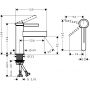 Bateria umywalkowa stojąca czarna 76012340 Hansgrohe Finoris zdj.2