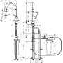 Bateria kuchenna z filtrem stojąca stal 76826800 Hansgrohe Aqittura M91 zdj.2
