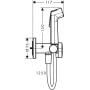 Bateria bidetowa z zestawem prysznicowym podtynkowa chrom 29232000 Hansgrohe Bidette zdj.2