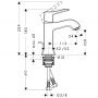 Bateria umywalkowa stojąca chrom 31075000 Hansgrohe Metris Classic zdj.2