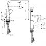 Bateria umywalkowa stojąca chrom 31087000 Hansgrohe Metris zdj.2