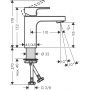 Bateria umywalkowa stojąca czarna 71569670 Hansgrohe Vernis Shape zdj.2