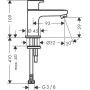 Hansgrohe Vernis Blend 71583670 zawór umywalkowy stojąca czarny zdj.2