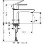 Zawór umywalkowy stojąca czarna 72503670 Hansgrohe Rebris S zdj.2
