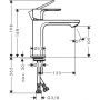 Hansgrohe Rebris S 72520000 bateria umywalkowa stojąca chrom zdj.2