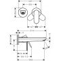 Hansgrohe Rebris S 72528000 bateria umywalkowa podtynkowa chrom zdj.2