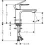 Hansgrohe Rebris S 72586000 bateria umywalkowa stojąca chrom zdj.2