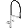 Bateria kuchenna stojąca chrom-czarna 72861000 Hansgrohe Talis Select M54 PowderSpray zdj.1
