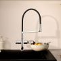 Bateria kuchenna stojąca chrom-czarna 72861000 Hansgrohe Talis Select M54 PowderSpray zdj.4