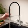 Bateria kuchenna stojąca chrom-czarna 72861000 Hansgrohe Talis Select M54 PowderSpray zdj.5