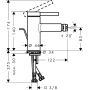 Bateria bidetowa stojąca chrom 74201000 Hansgrohe Zesis S zdj.2