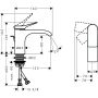 Bateria umywalkowa stojąca chrom-czarna 75014340 Hansgrohe Vivenis zdj.2