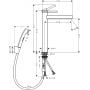 Bateria umywalkowa ze słuchawką typu bidetta stojąca chrom 76220000 Hansgrohe Finoris zdj.2