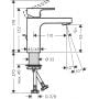 Hansgrohe Vernis Shape 71594000 bateria umywalkowa stojąca chrom zdj.2