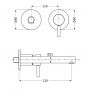 Bateria umywalkowa podtynkowa mosiądz/brąz antyczny 21139754141 Herzbach Design iX PVD zdj.2