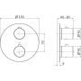 Bateria wannowo-prysznicowa podtynkowa termostatyczna 17503050109 Herzbach Deep iX zdj.2