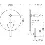 Bateria wannowo-prysznicowa podtynkowa chrom 18220035101 Herzbach Deep zdj.2