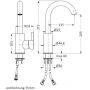 Bateria umywalkowa stojąca stal 28133330109 Herzbach Deep iX zdj.2