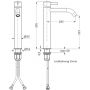 Bateria umywalkowa stojąca stal 28203520209 Herzbach Deep iX zdj.2