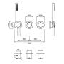 Bateria wannowo-prysznicowa podtynkowa termostatyczna miedź 70702001139 Herzbach Modul 7 zdj.2
